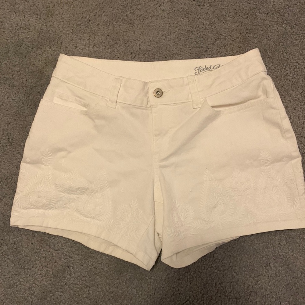 White Jean Shorts